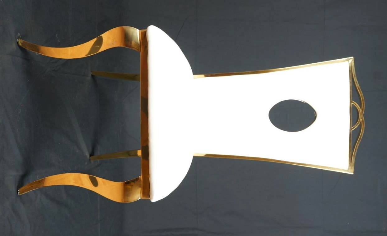 Metal Chair With Backrest Oval Open